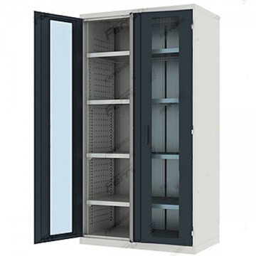 Шкаф усиленный со стеклянными дверцами высотой 1950 мм 43.2201