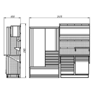Размер мебели в гараж TG3-14
